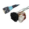 SlimSAS 8i (SFF-8654) to 4x Dual Port (SFF-8680) SAS Cable - 0.5m